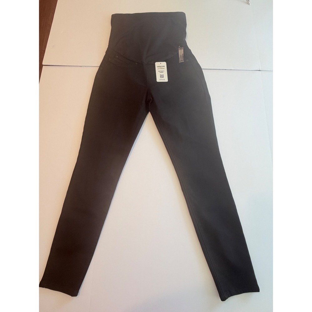 Signature Levi Strauss Gold Label Maternity Skinny Jeans Black Full Panel NWT M